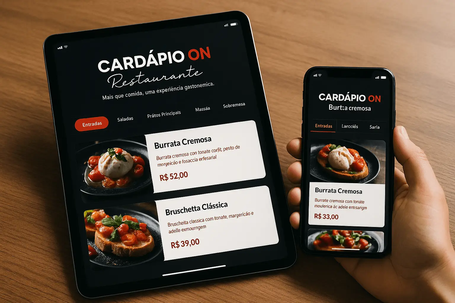 Digital Menu Preview